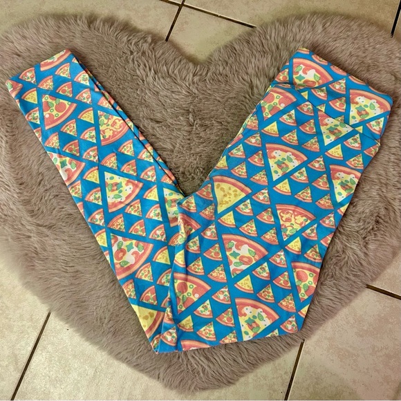 LuLaRoe Pizza Leggings (One-Size) - Picture 1 of 5
